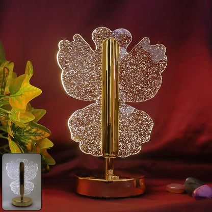 Luxury crystal table lamp with four-leaf clover crystal shade