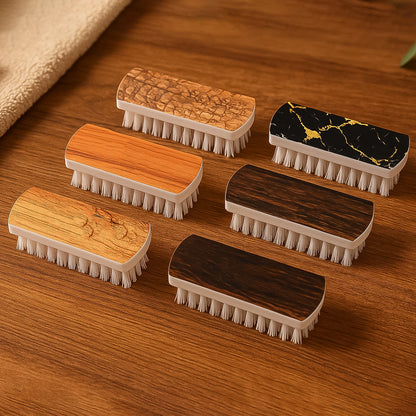 Laundry brush set featuring 6 heavy-duty nylon bristle brushes for tough stain removal