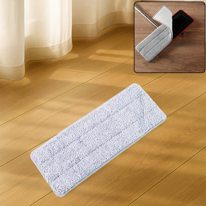 Microfiber mop pad replacement with hook-and-loop backing compatible with flat spray mops