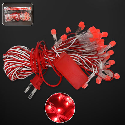 10 meter red LED decorative string fairy lights for festive indoor and outdoor lighting