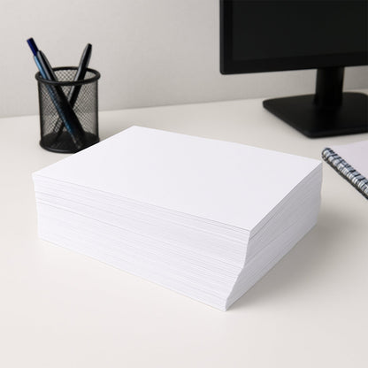 Printed document on vivid, bright A4 copier paper