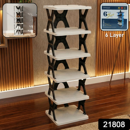 Rectangle shoe rack stand designed for stable compact placement