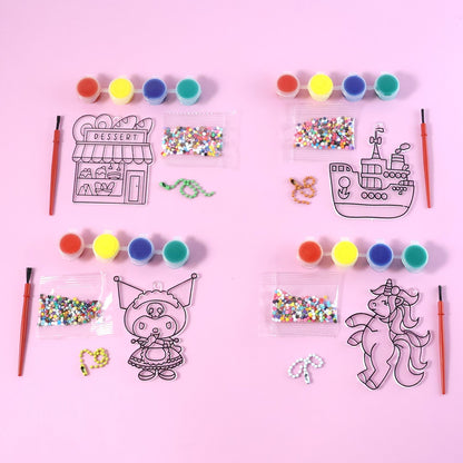 Fun creative play set with craft materials for kids art activities