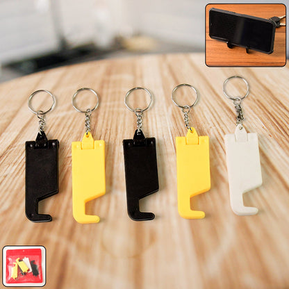 Pocket stand key mate plastic phone holder keychain