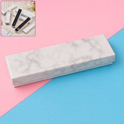 Open empty luxury jewelry gift box showing black velvet insert, ideal for bracelets or bangles.