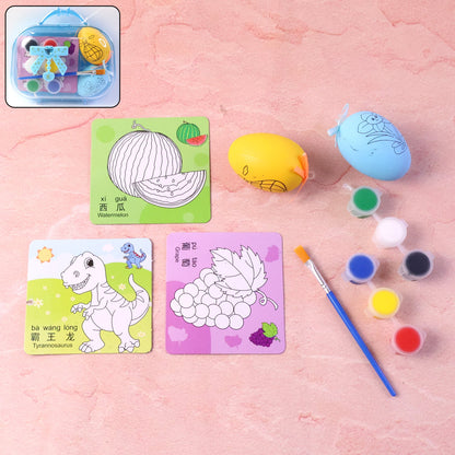 Creative painting set for kids featuring vibrant paint colours and brush