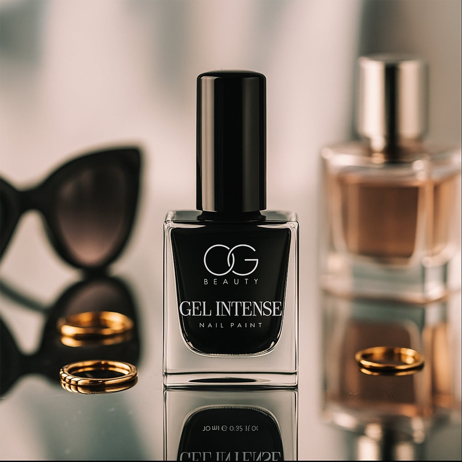 OG Beauty Black Gel Nail Polish bottle on a clean background.