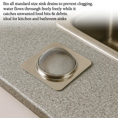 Square kitchen sink drain filter made of stainless steel