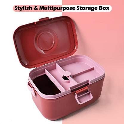 Organizer storage box with removable compartments for medicines and stationery