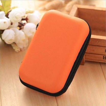 Portable storage case with sleek hard shell design