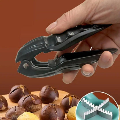 Ergonomic handheld nut and seafood cracker tool for strong grip