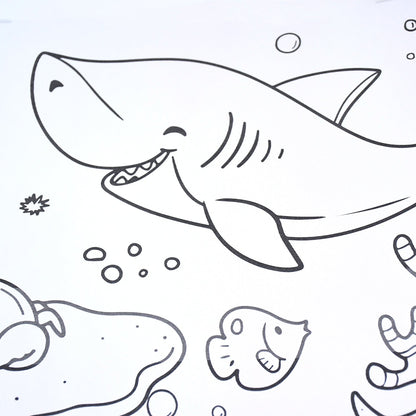Feature close-up of textured tear-resistant paper on educational coloring roll