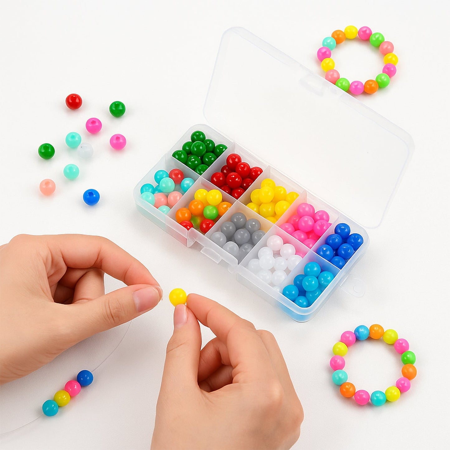 Crystal Tec nylon elastic thread roll included in DIY Jewellery Making Kit for durable jewelry