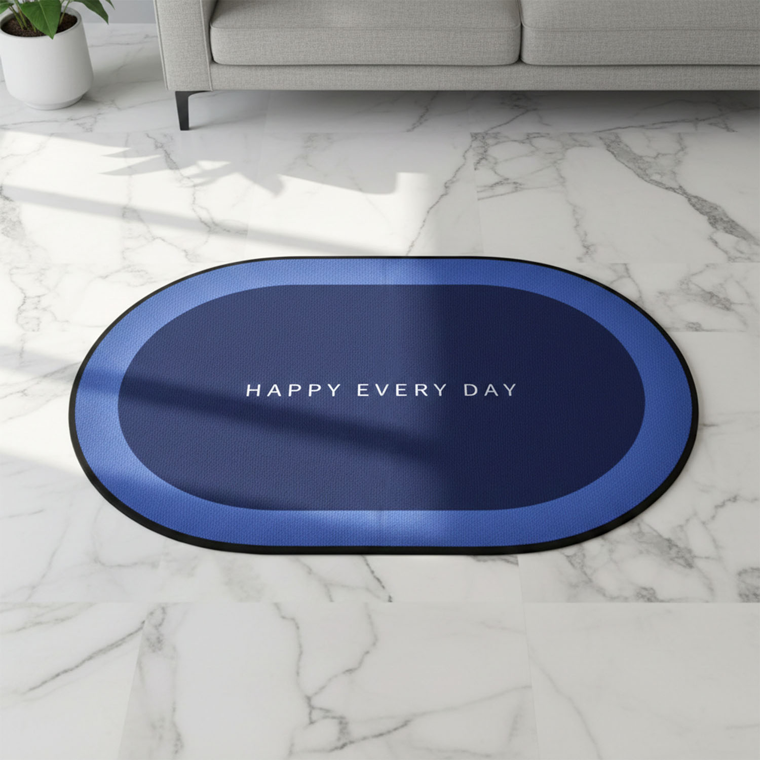 Detailed shot showing textured velvet surface of absorbent bath mat