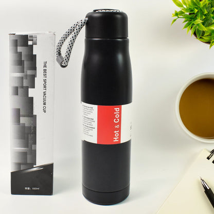 Stainless steel vacuum insulated water bottle 550ML with durable double wall design