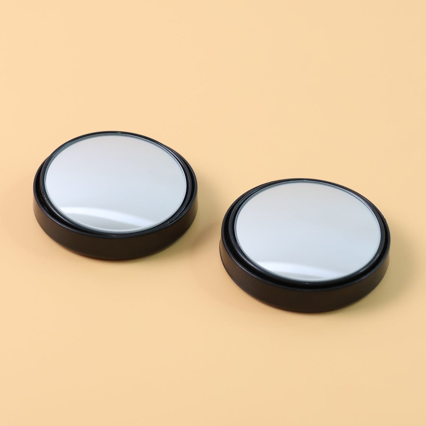 Set of two car blind spot convex side mirrors for enhanced safety