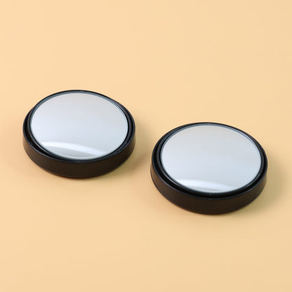 Set of two car blind spot convex side mirrors for enhanced safety