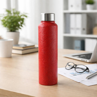 Red stainless steel water bottle 1000 ML front view