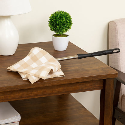 Dusting cloth with handle featuring soft cotton cloth sleeve