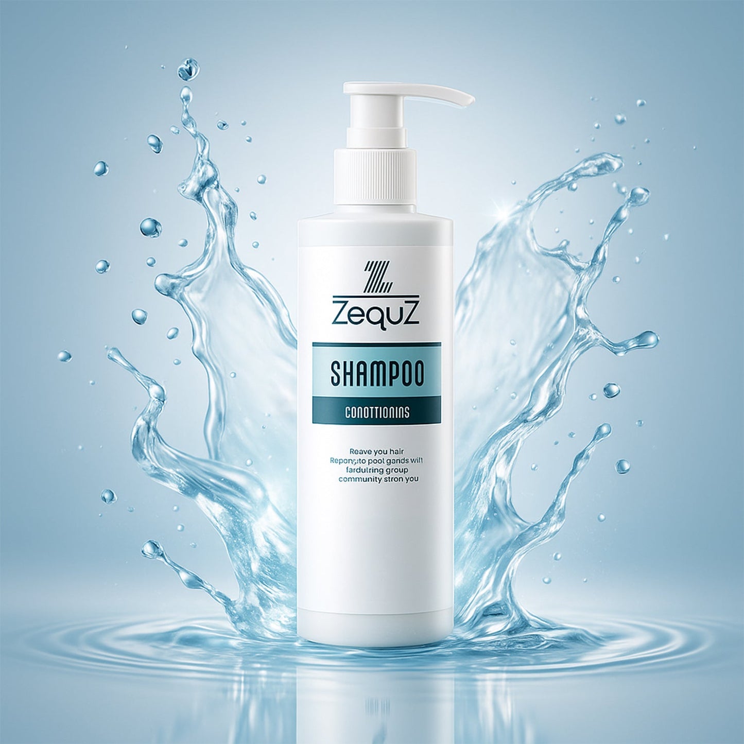 Shampoo bottle with D-Panthenol for soft, shiny, and manageable hair