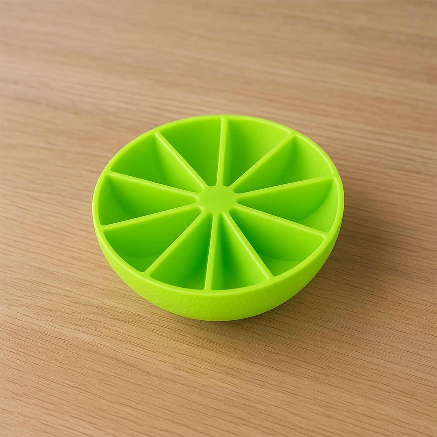 Soft silicone material of lemon shape ice cube mold allows easy ice cube removal