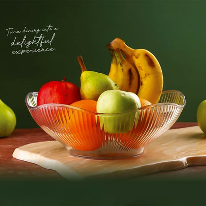 Close-up of ripple texture on plastic fruit storage basket