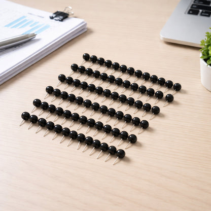 Round head push pins with strong steel sharp points for secure pinning