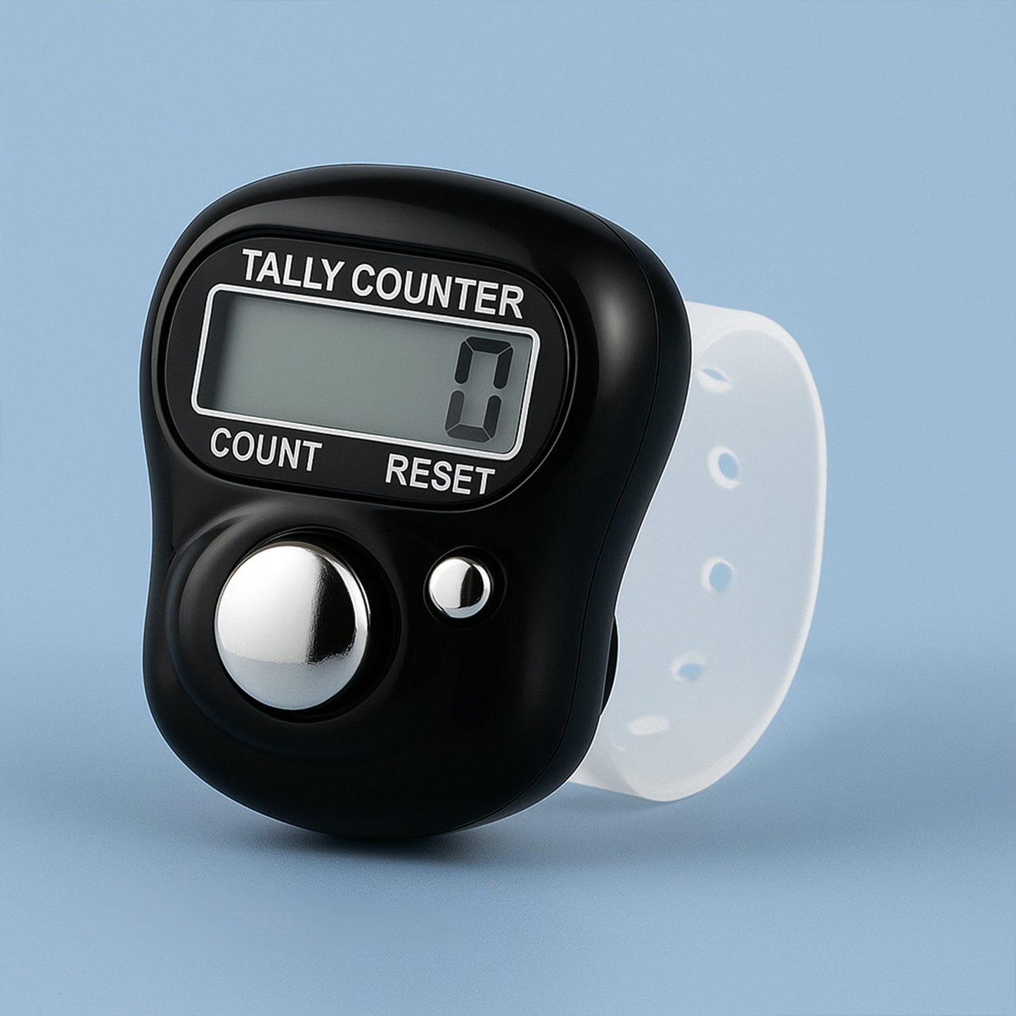 Adjustable soft strap on finger tally counter for comfortable fit