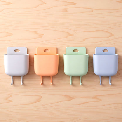 Plastic charging shelf holder designed for wall mounting and organization