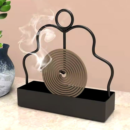 Open frame mosquito coil holder for easy coil placement and removal