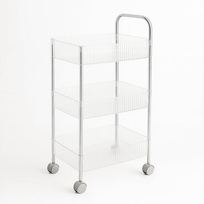 Kitchen storage trolley holding vegetables and fruits