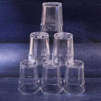 Stackable plastic chai pyali glasses set for tea and coffee