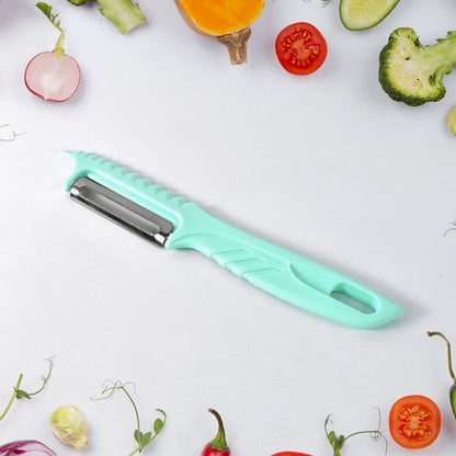 Comfortable non-slip handle on a vegetable peeler for easy peeling