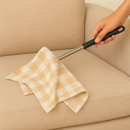 Dusting tool with cotton cloth sleeve and ergonomic handle