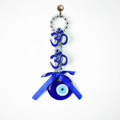 Traditional OM and evil eye wall charm for home spiritual protection