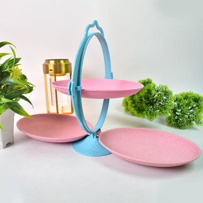 Base view of foldable fruit plate with non-slip underside