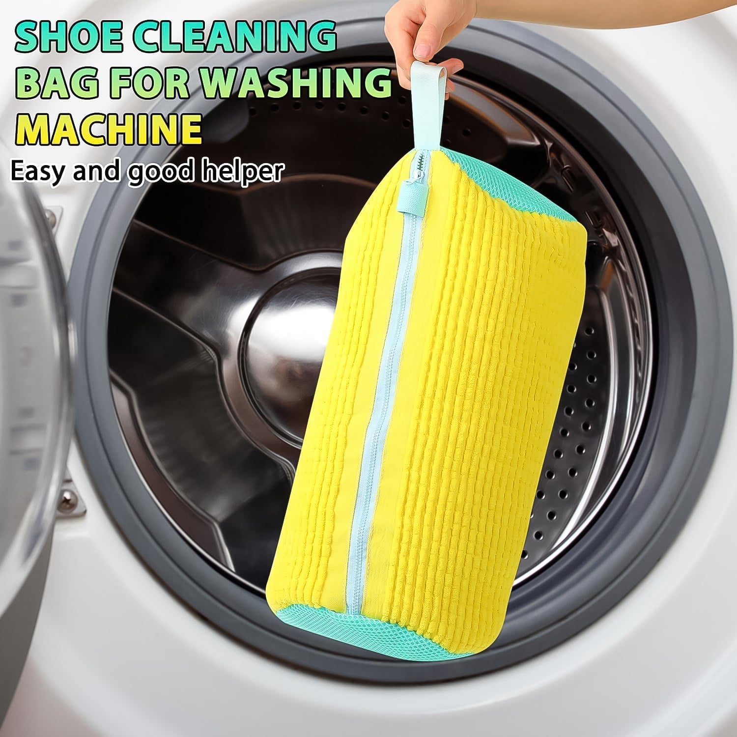 Neutral image showing shoe washing machine bag accessory