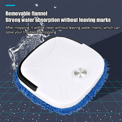 Cordless smart floor cleaner robot with washable microfiber mop pad
