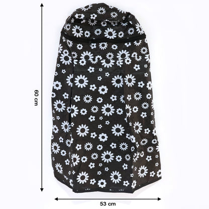 Gas cylinder fully covered by floral fabric LPG cylinder cover