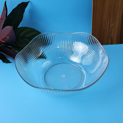 Plastic fruit basket placed on dining table