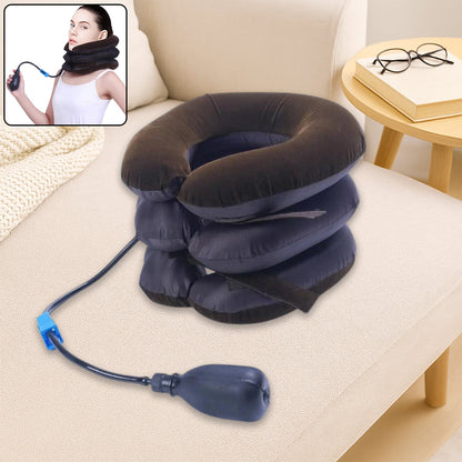 3-layer inflatable neck traction pillow product shot