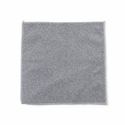 Folded microfiber cloth emphasizing durability and reusability