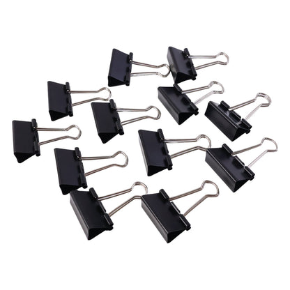 Set of 12 medium 32mm binder clips for holding papers tightly