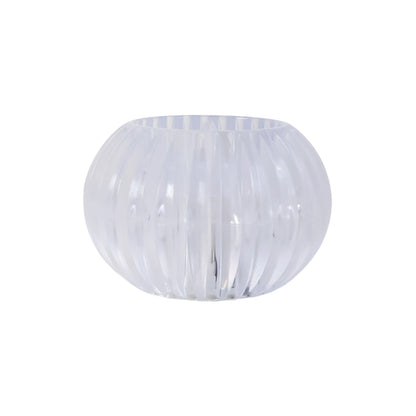 Battery-operated LED flameless decorative candle with a shimmering crystal holder
