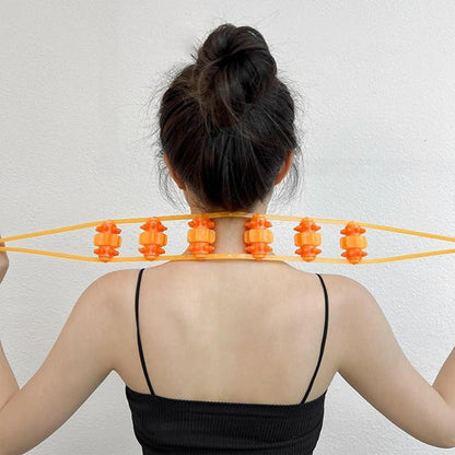 Velvet Wellness handheld back massage roller rope on white background
