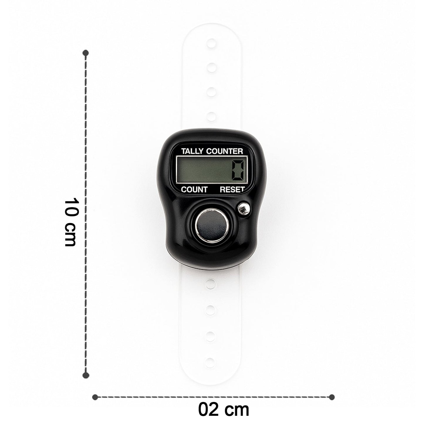 Close-up of digital tally counter's clear LCD display for precise counting