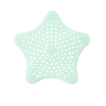 Reusable silicone star sink filter and hair trap in mint green color