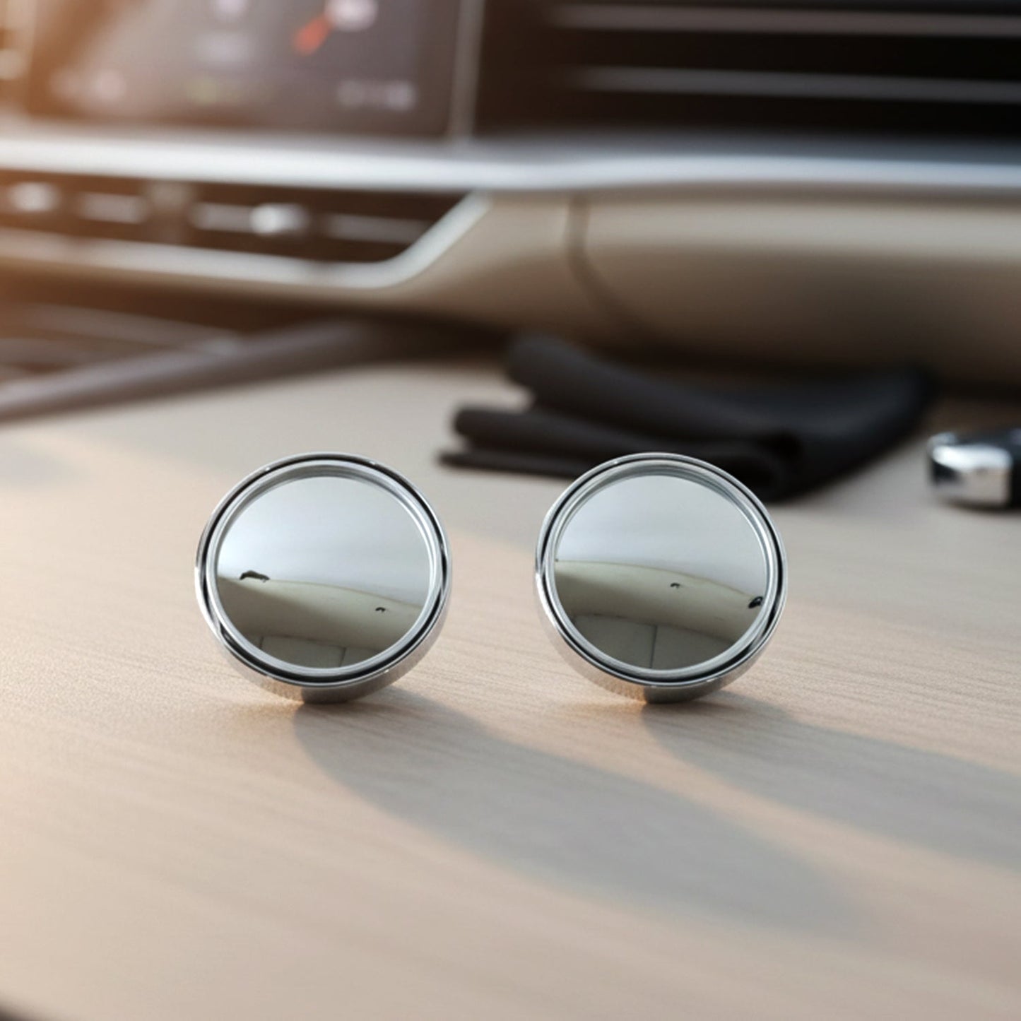 Adhesive backing of the blind spot mirror