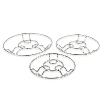 Minimalist design stainless steel heat-resistant trivets laid flat