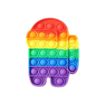 Colorful silicone Pop It fidget toy for sensory play and stress relief